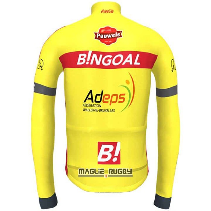 Maglia Wallonie Bruxelles Manica Lunga 2021 Giallo - Clicca l'immagine per chiudere